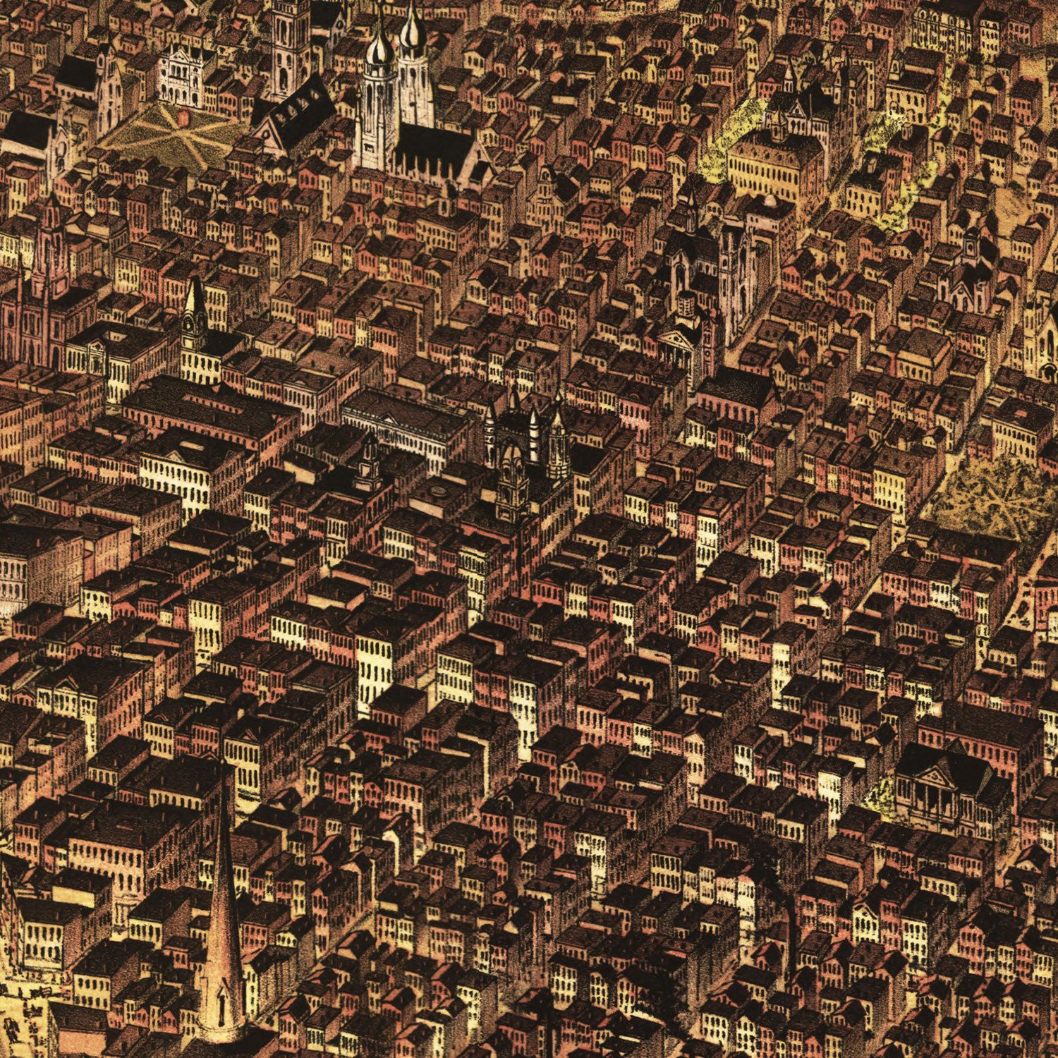 Vintage Map of San Francisco, California 1878