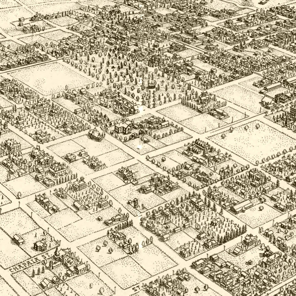 Vintage Map of Santa Barbara, California 1898