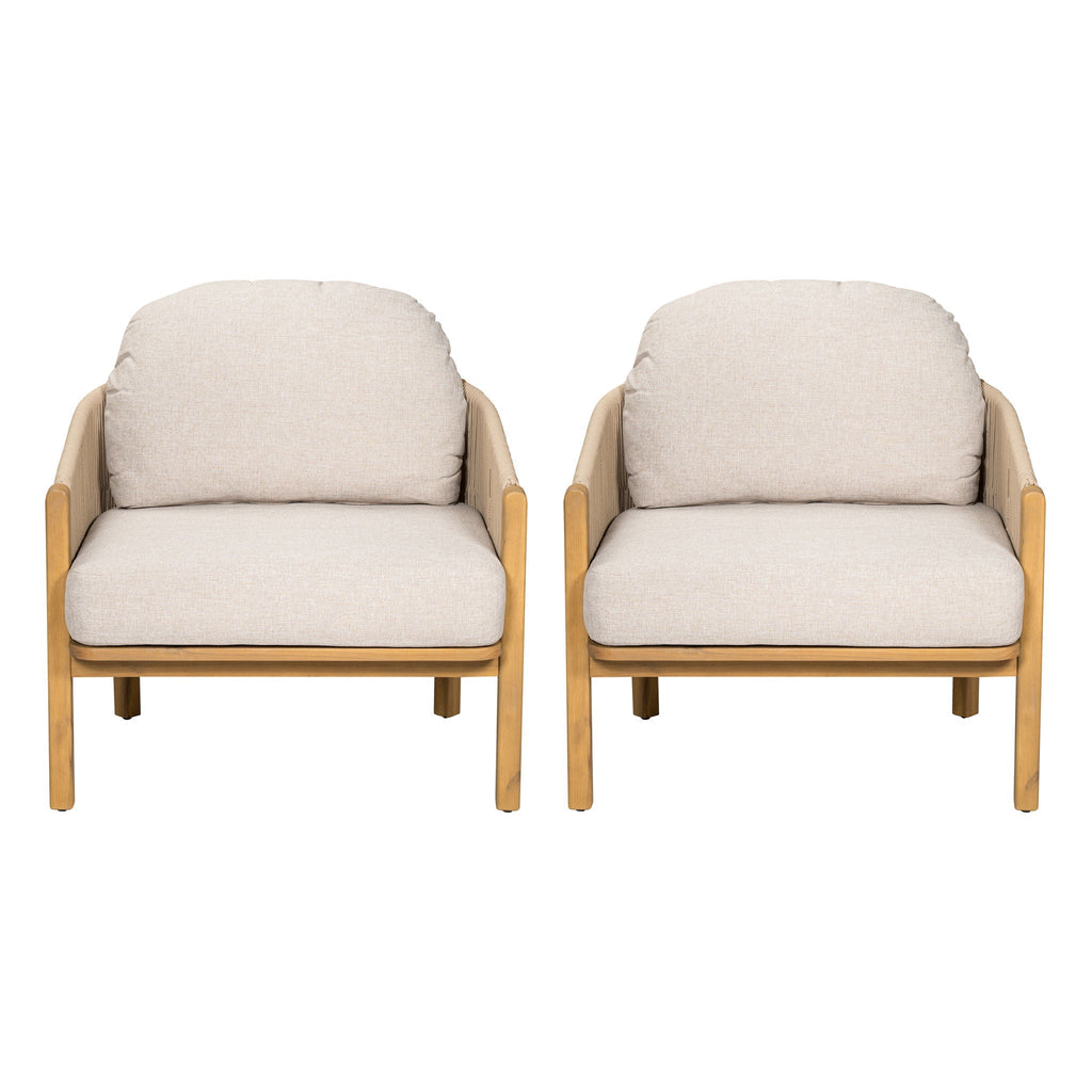 Grotta - Outdoor Wood Club Chair (Set of 2)