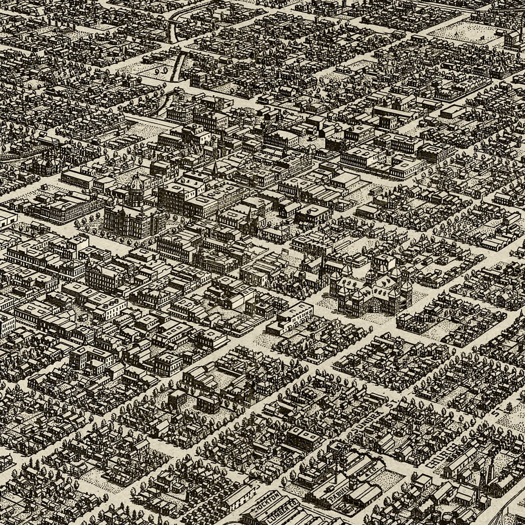 Vintage Map of Stockton, California 1890