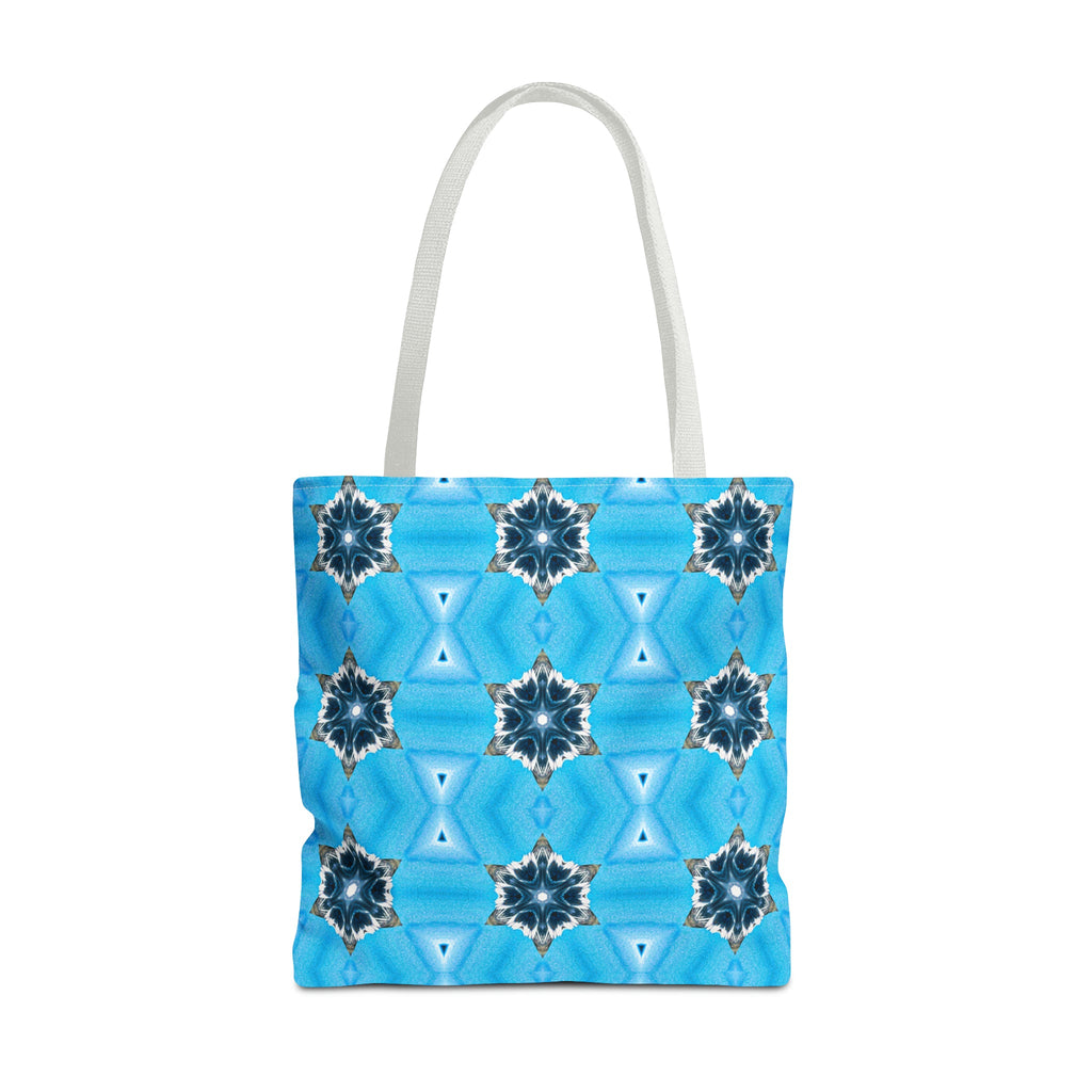 Blue Diamond Pattern Printed Tote Bag