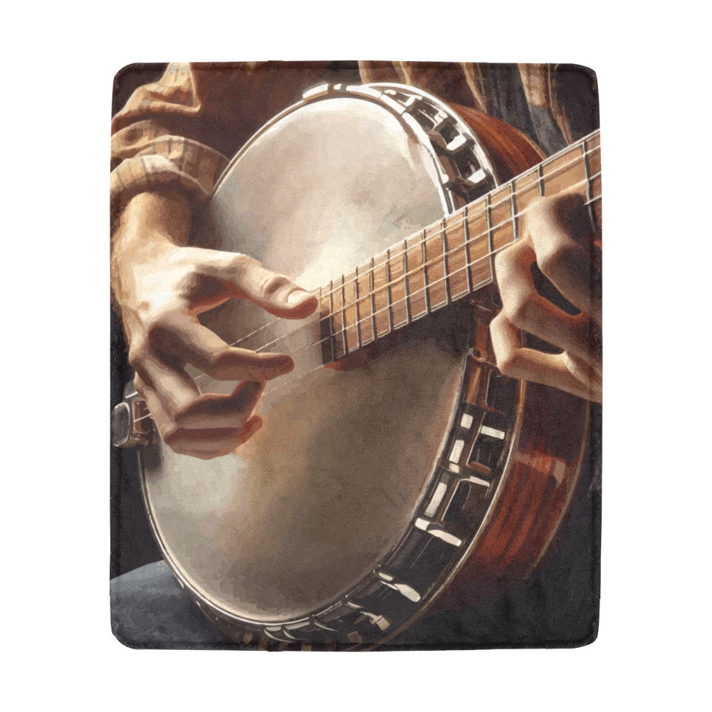 Bluegrass Banjo Ultra-Soft Micro Fleece Blanket 50" x 60" (Made in USA)