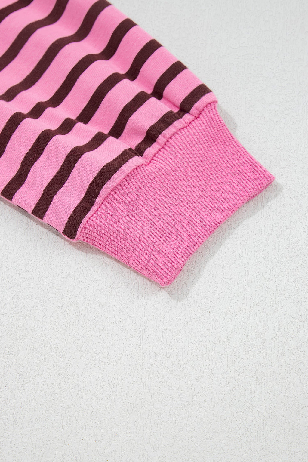 Stripe V-Neck Drop Shoulder Long Sleeve Top
