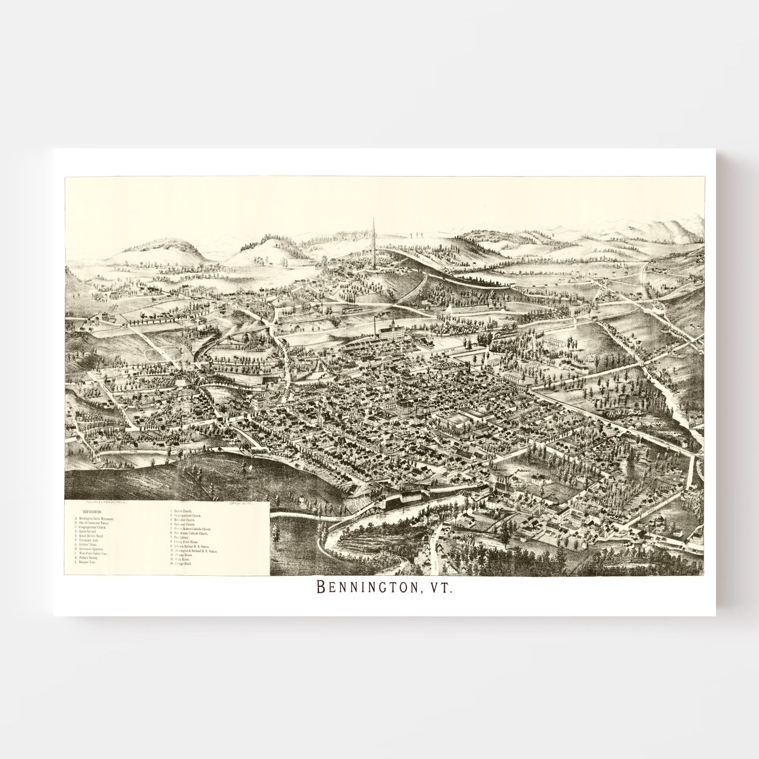 Vintage Map of Bennington, Virginia 1905