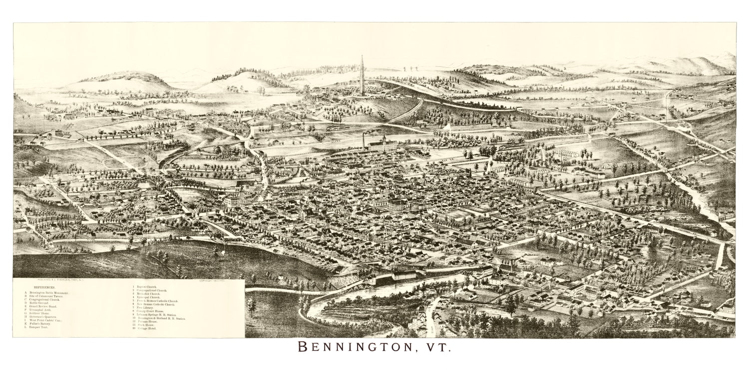Vintage Map of Bennington, Virginia 1905