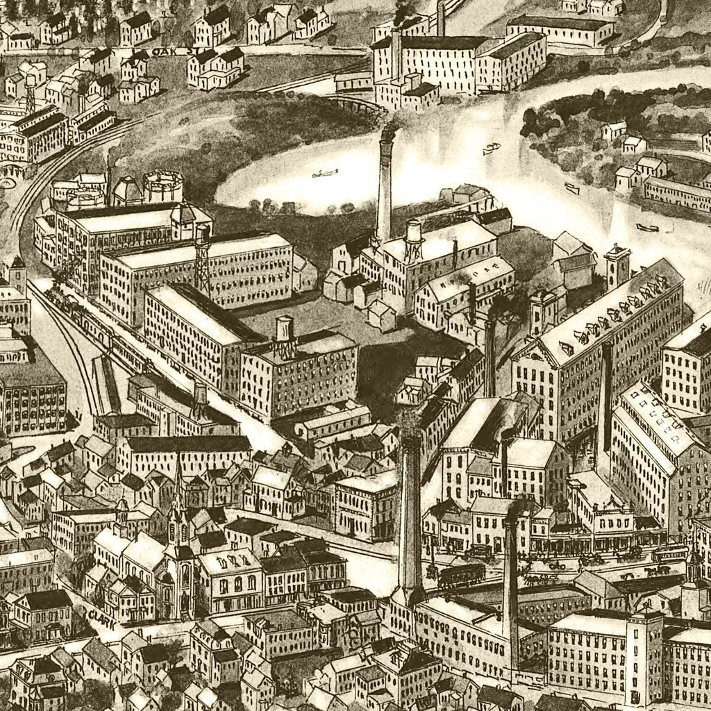Vintage Map of Amesbury, Massachusetts 1914