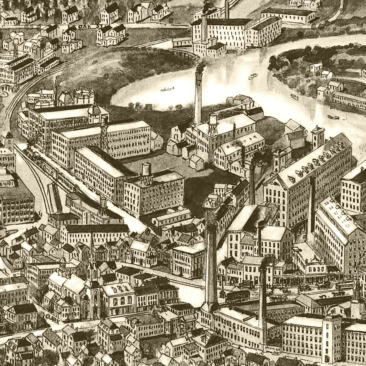 Vintage Map of Amesbury, Massachusetts 1914