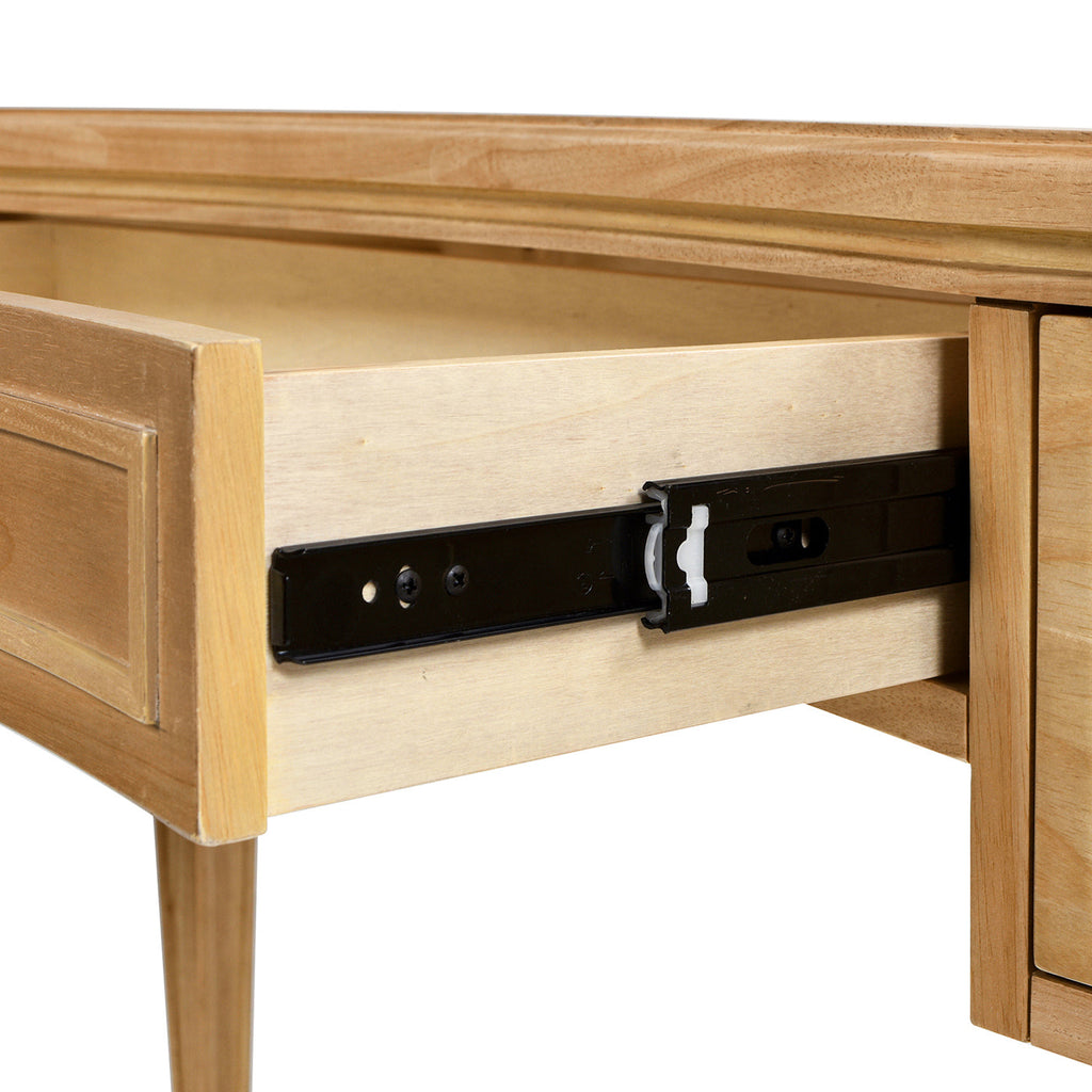 Dauphin 55' 3-Drawer Wood Executive Desk, Natural Brown Wood