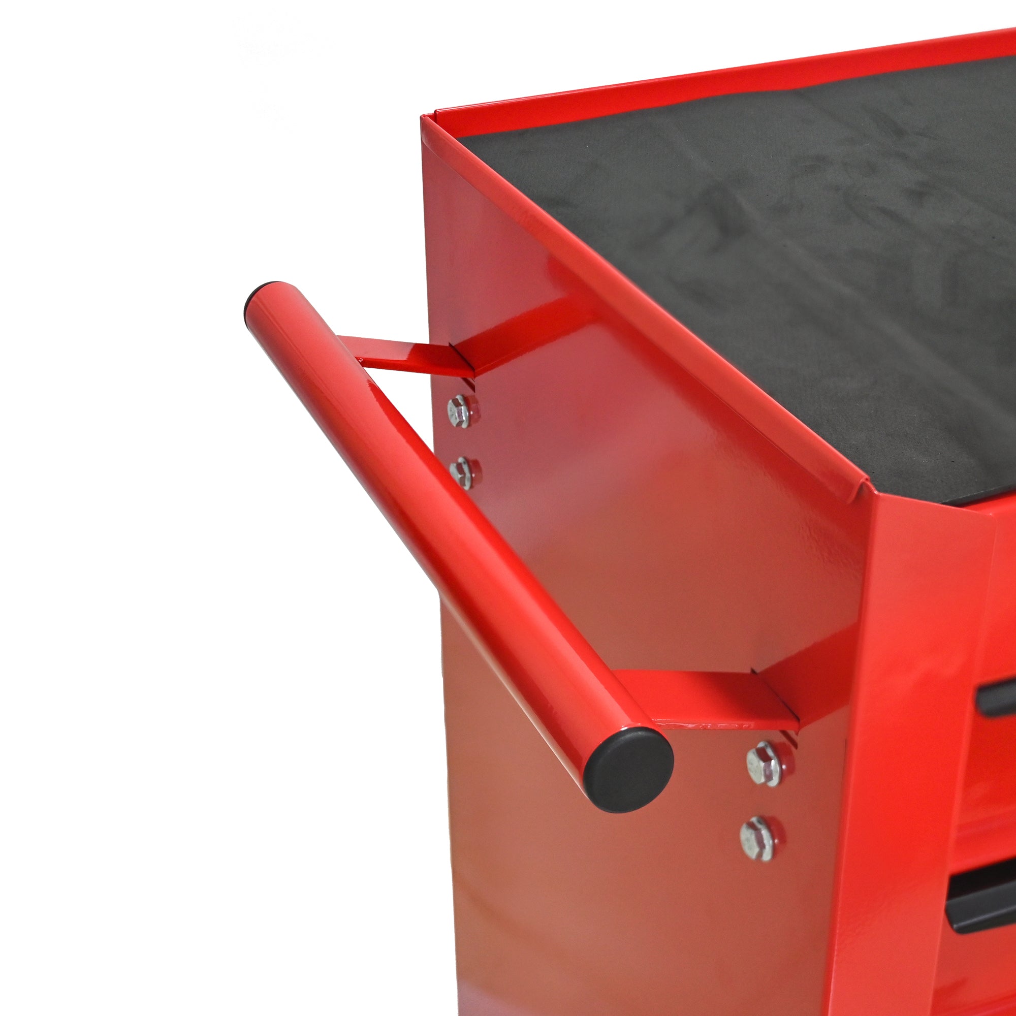 Rolling Metal Tool Chest with 6 Drawers, 20' Steel Storage Cabinet with Ball Bearing Slides, Red and Black Finish