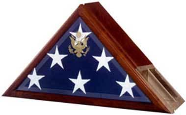 Flag Connections Funeral Flag Case, Flag and Urn Built in