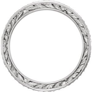 14K White 1/4 CTW Natural Diamond Sculptural Eternity Band Size 7