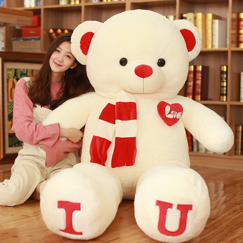 Heart Bear Plush Pillow – Soft Teddy Bear Gift for Valentine’s Day