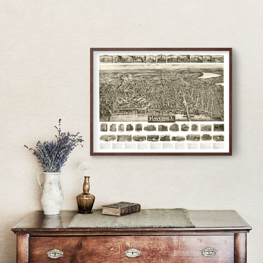 Vintage Map of Haverhill, Massachusetts 1914