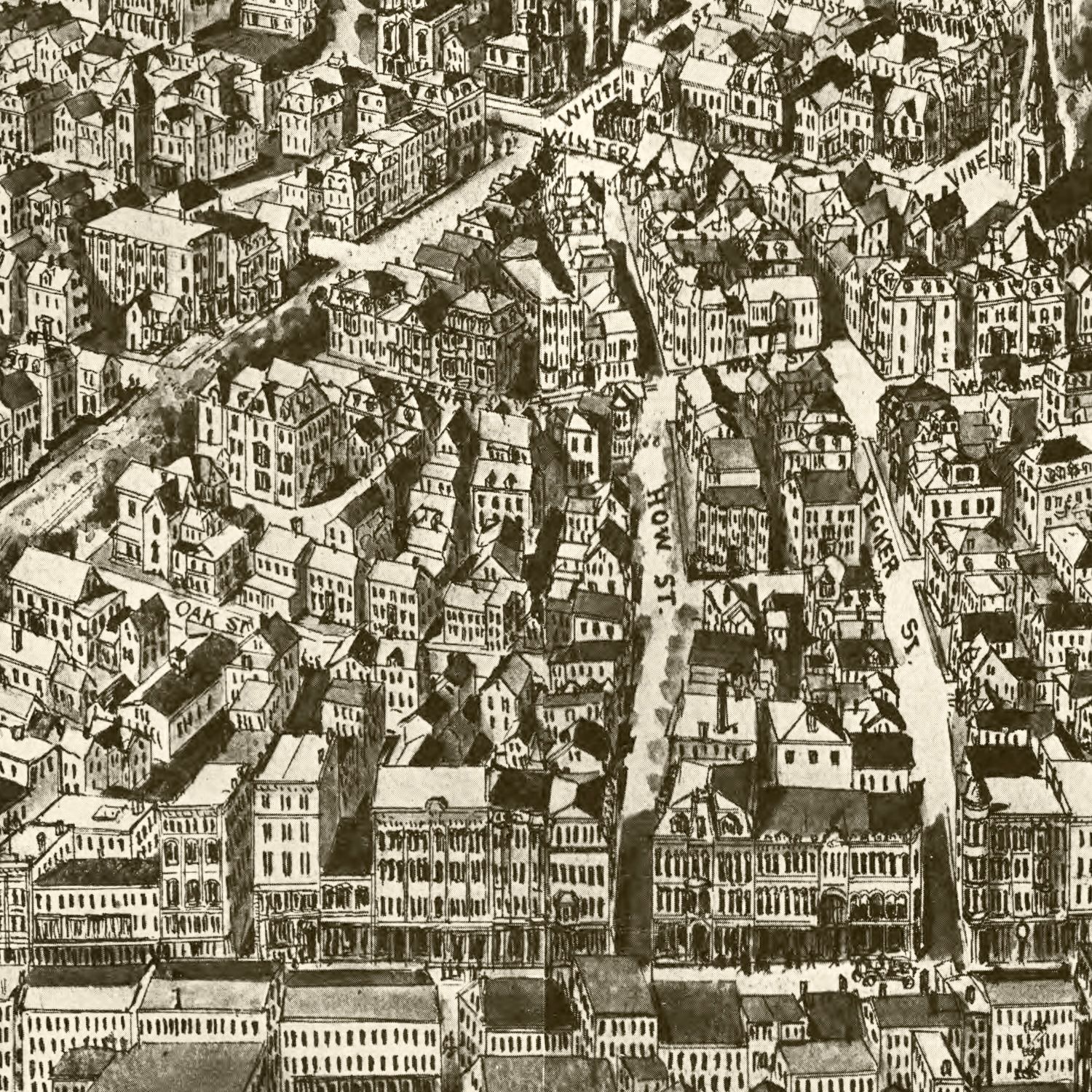 Vintage Map of Haverhill, Massachusetts 1914