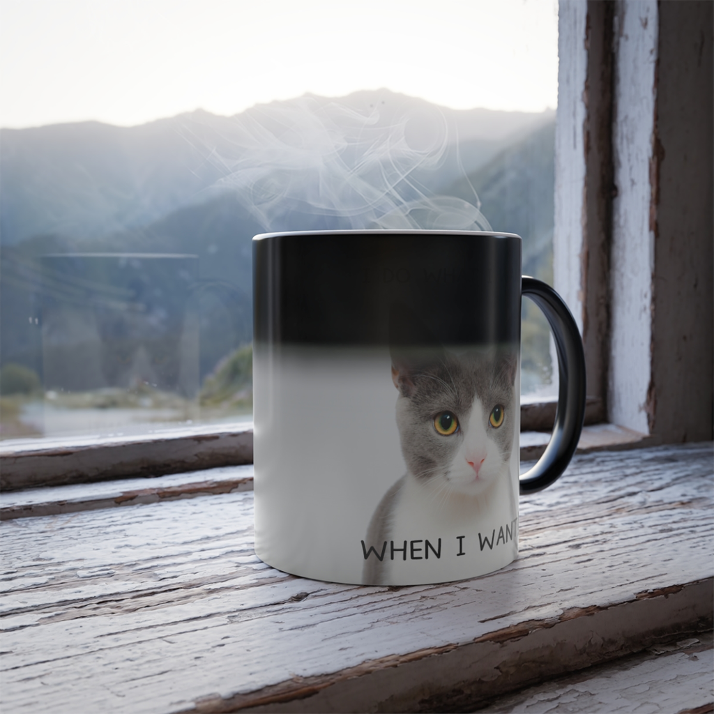 Bossy Kitten Heat Sensitive Color Changing Coffee Mug