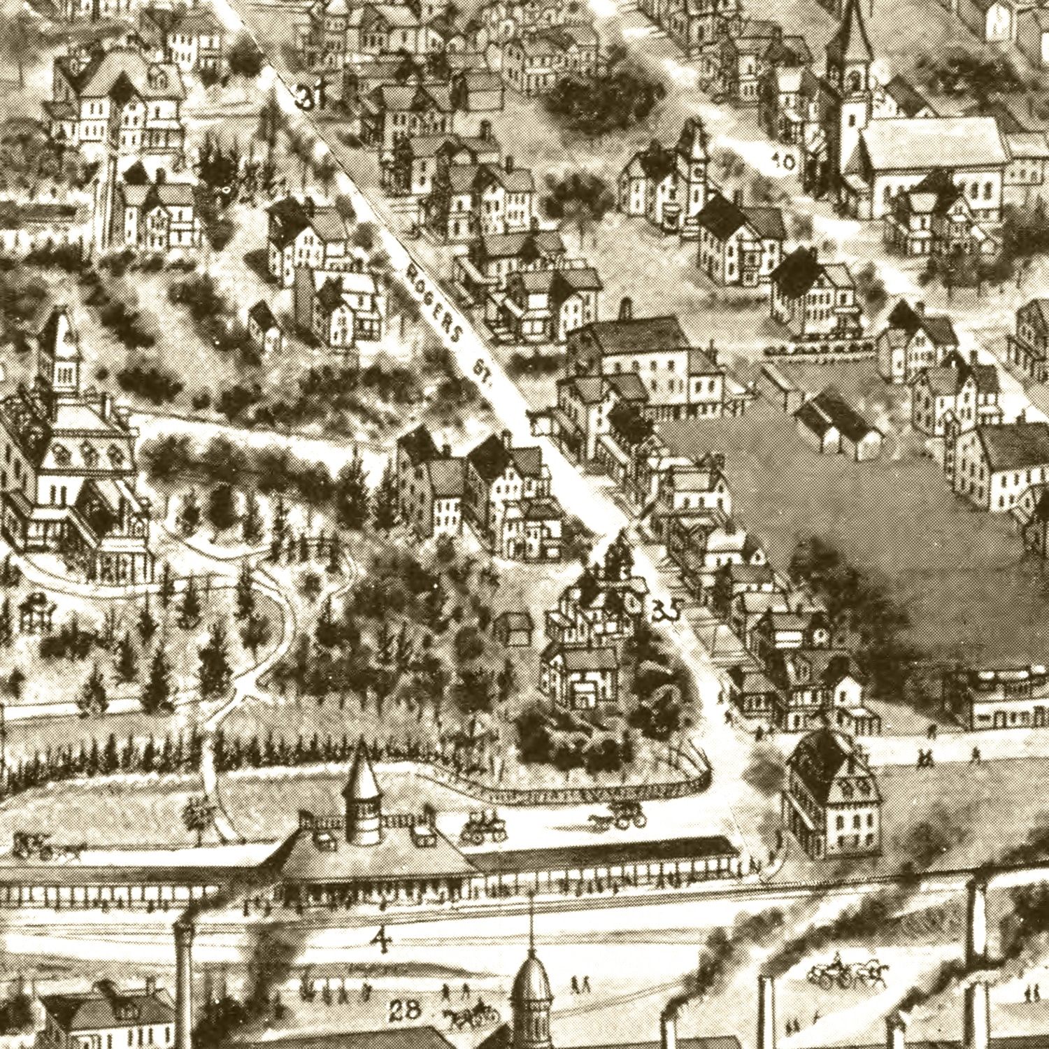 Vintage Map of Branford, Connecticut 1905