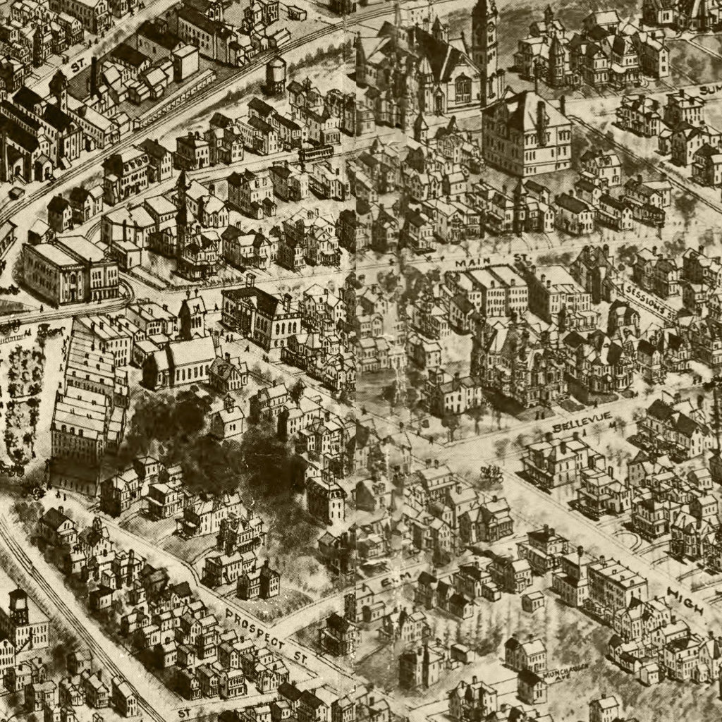 Vintage Map of Bristol, Connecticut 1906