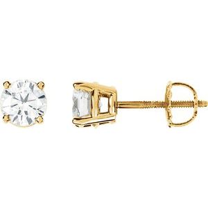 14K Yellow Gold 1 1/2 CTW Natural Diamond Stud Earrings
