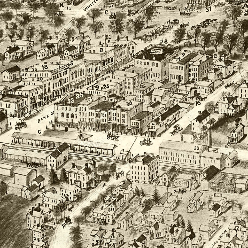 Vintage Map of New Milford, Connecticut 1906