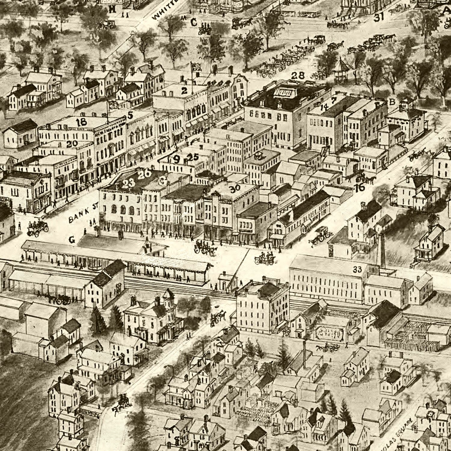 Vintage Map of New Milford, Connecticut 1906