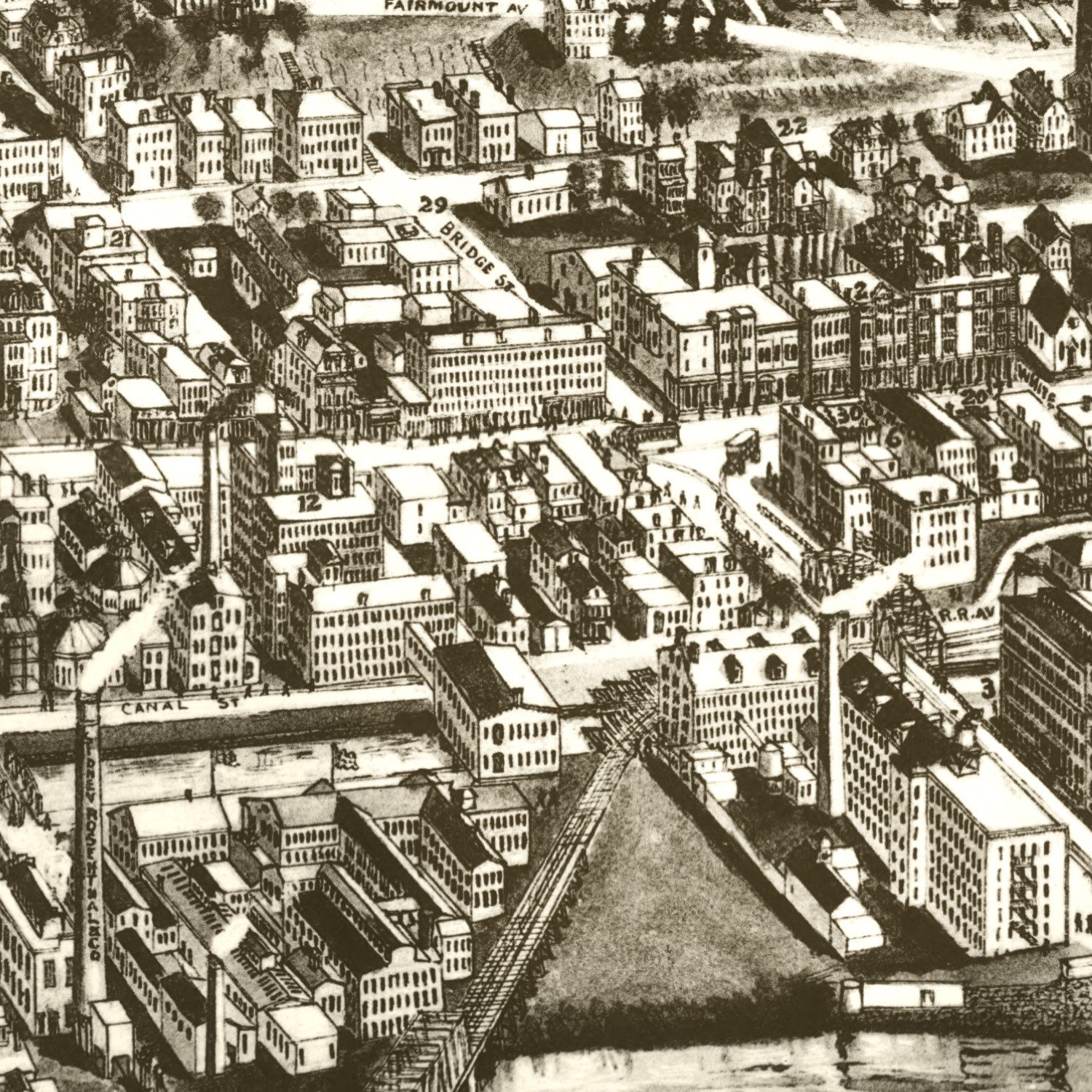 Vintage Map of Shelton, Connecticut 1919