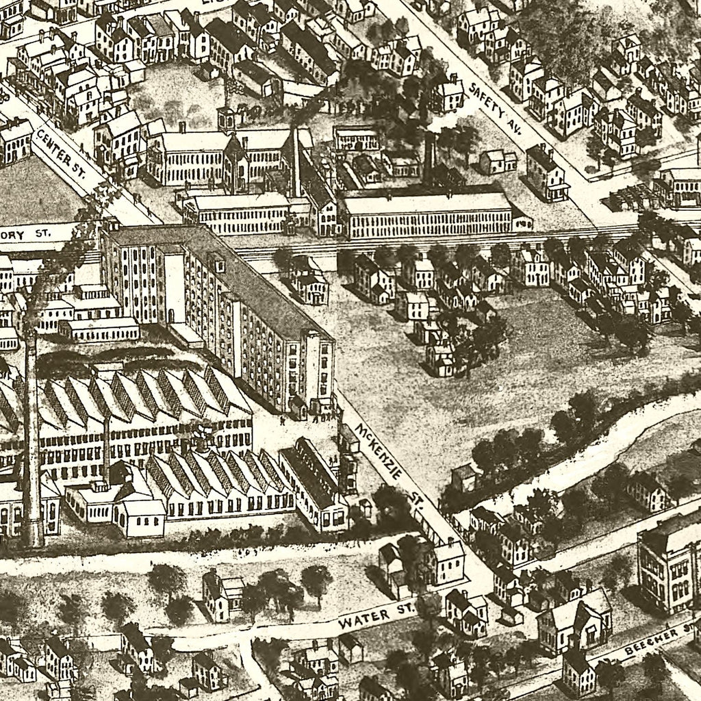 Vintage Map of Southington, Connecticut 1914