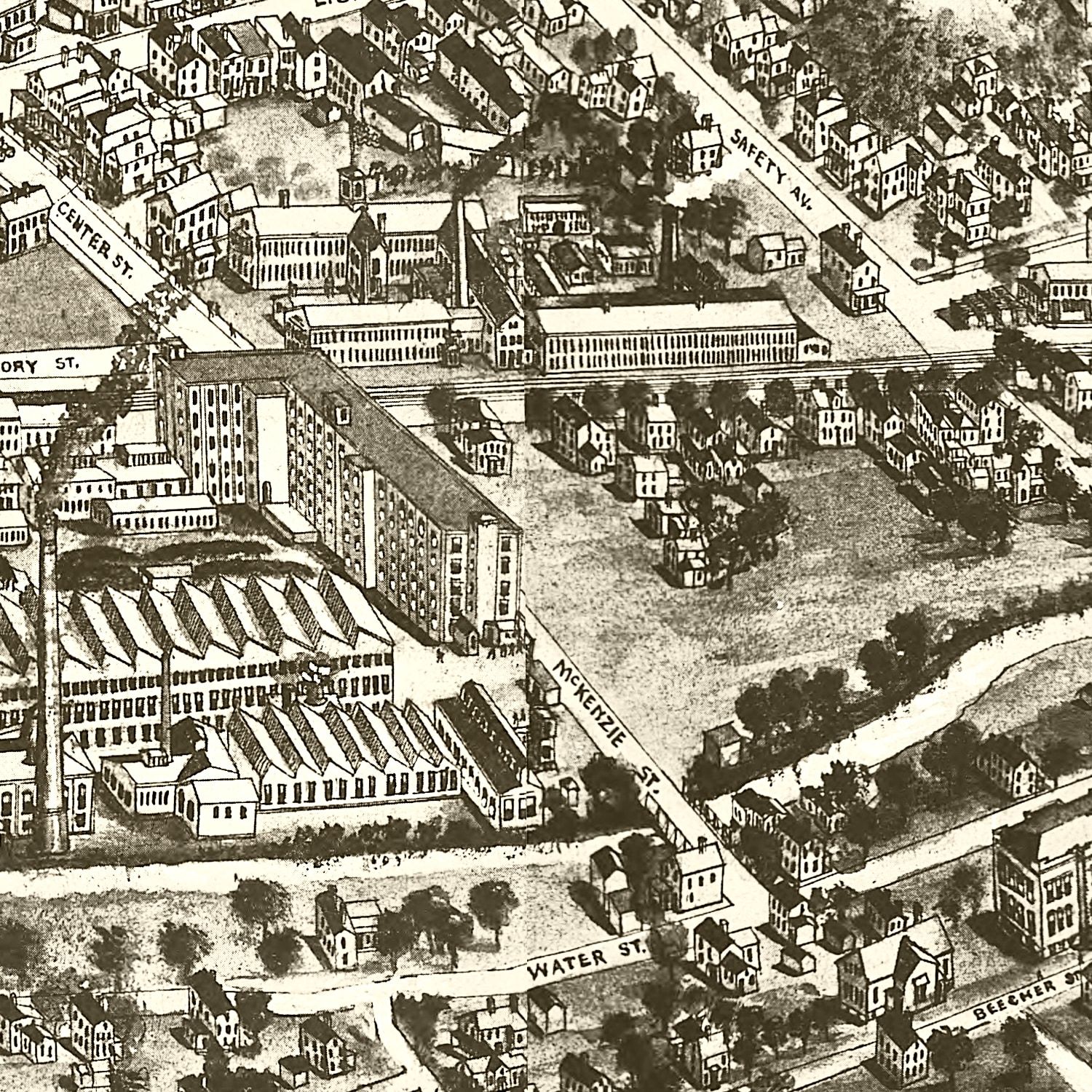 Vintage Map of Southington, Connecticut 1914