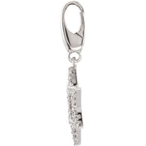14K White Gold 1/5 CTW Natural Diamond Star of David Charm/Pendant – image 2