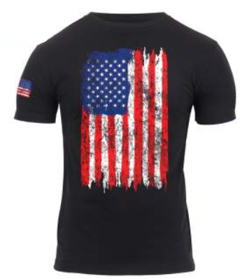 Rothco Distressed US Flag Athletic Fit T-Shirt