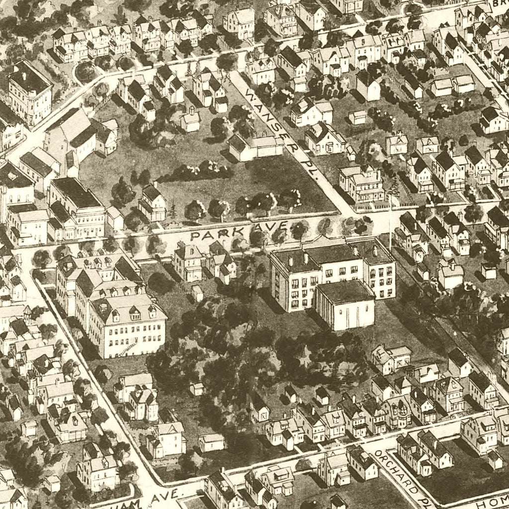 Vintage Map of Amityville, New York 1925