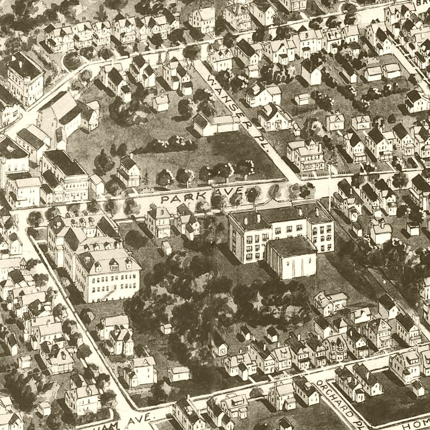 Vintage Map of Amityville, New York 1925