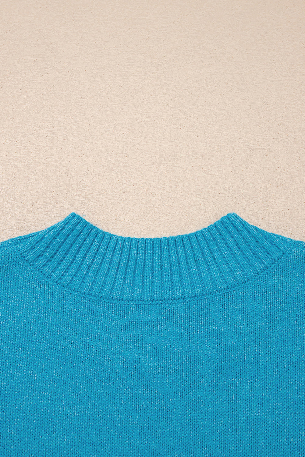 Contrast Stitch Tie Side Mock Neck Sleeveless Sweater