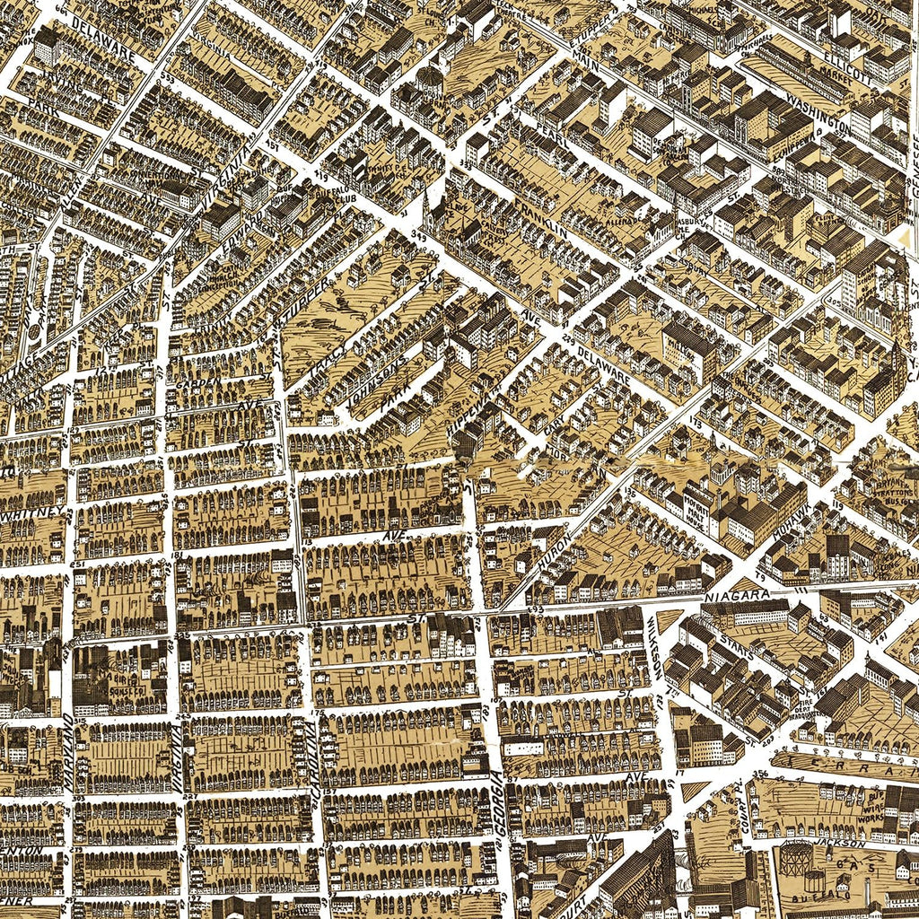 Vintage Map of Buffalo, New York 1902