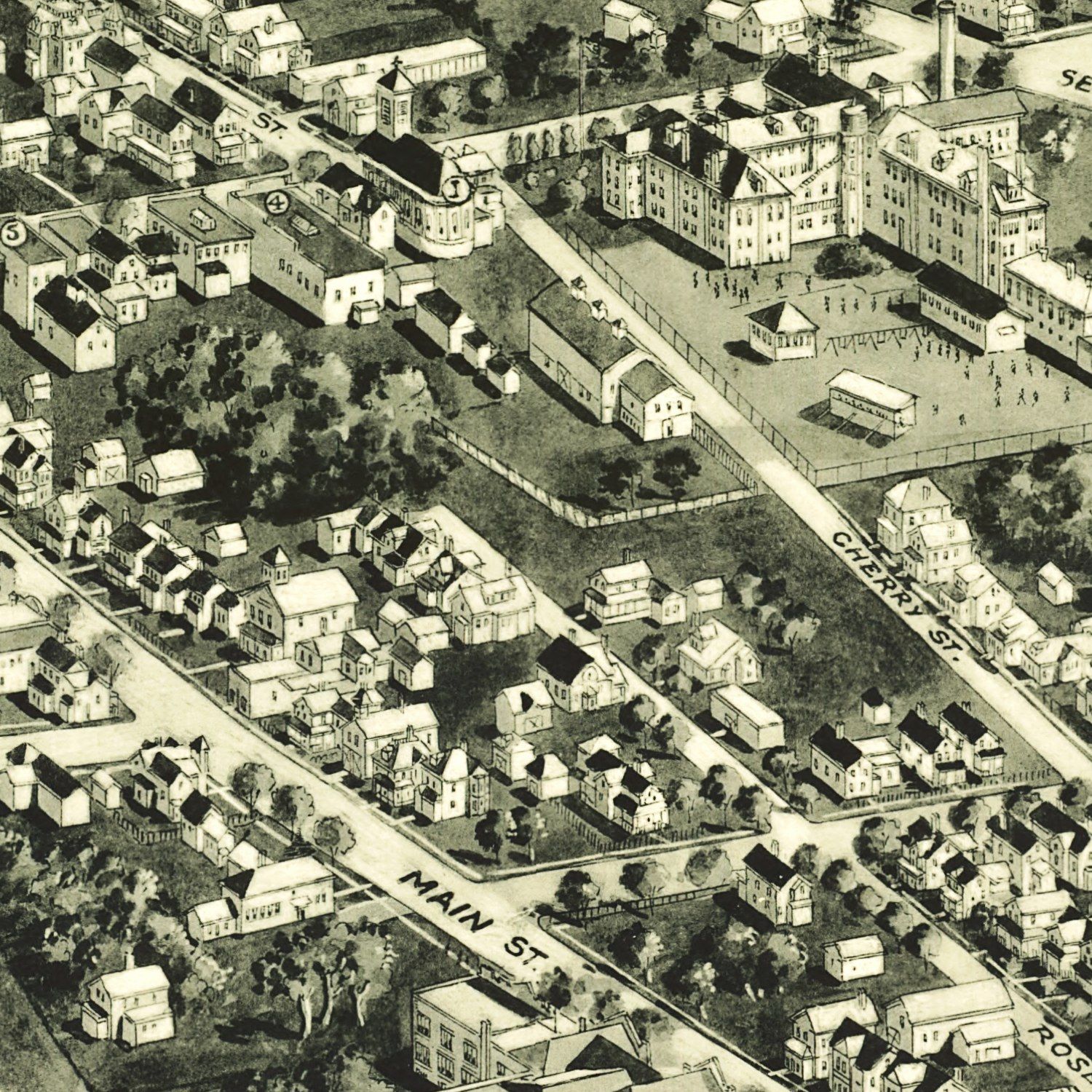 Vintage Map of Farmingdale, New York 1925