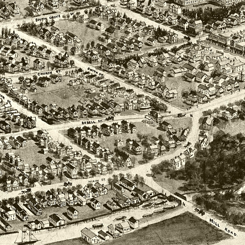 Vintage Map of Freeport, New York 1909