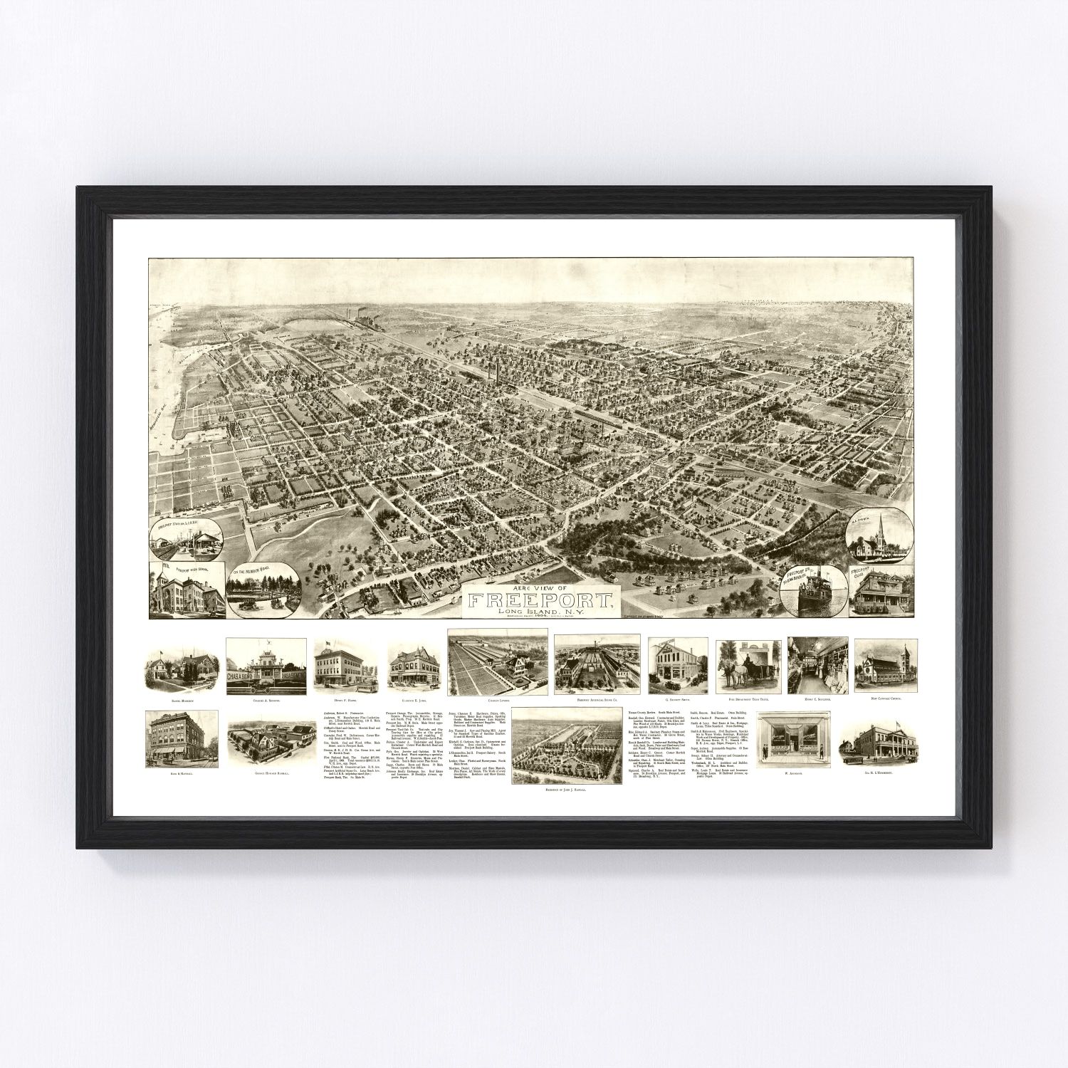 Vintage Map of Freeport, New York 1909