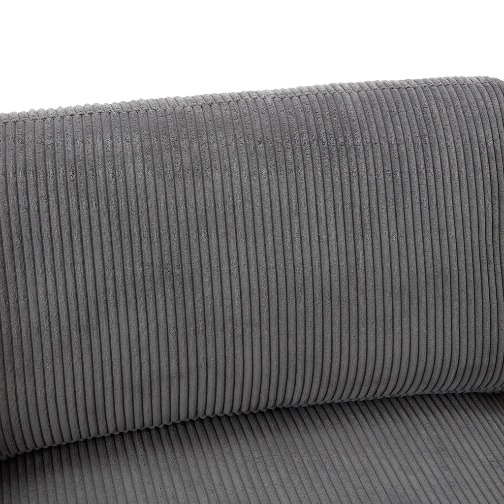 [ Video Provided]U_STYLE 105'' 3 Seater Sofa with Removable Back Cushions and 5 Pillows , for Living Room, Apartment, Spacious Space