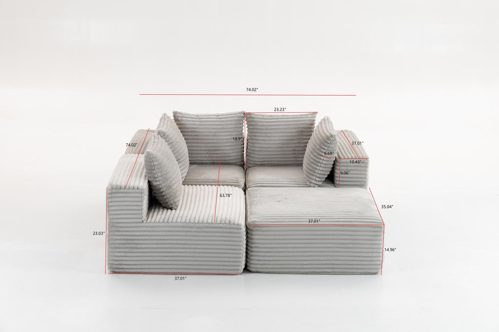 Compressed Sofa:Magic Cube Sofa-YKX-33001-Smoke Grey