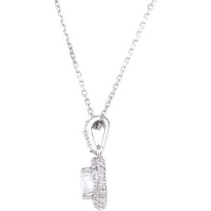 Platinum 3/4 CTW Natural Diamond 18" Necklace