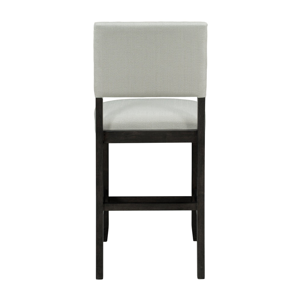 TREXM Classic Elegant 5-Piece Counter Height Dining Set with Table and 4 Chairs in Espresso and Beige