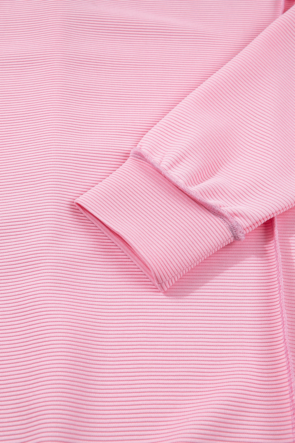 Ribbed Exposed Seam Drop Shoulder Pullover