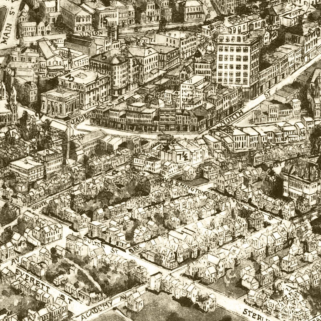 Vintage Map of Middletown, New York 1921