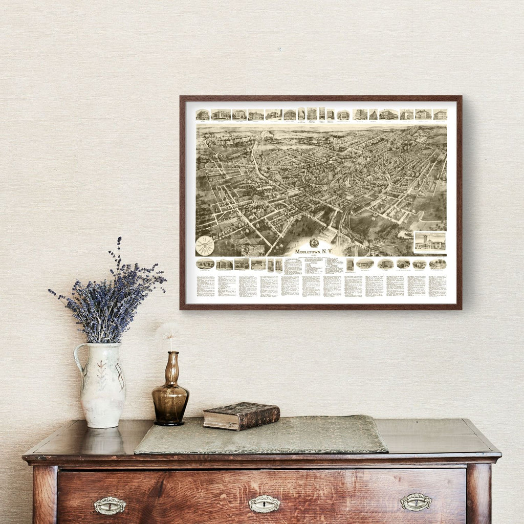 Vintage Map of Middletown, New York 1922