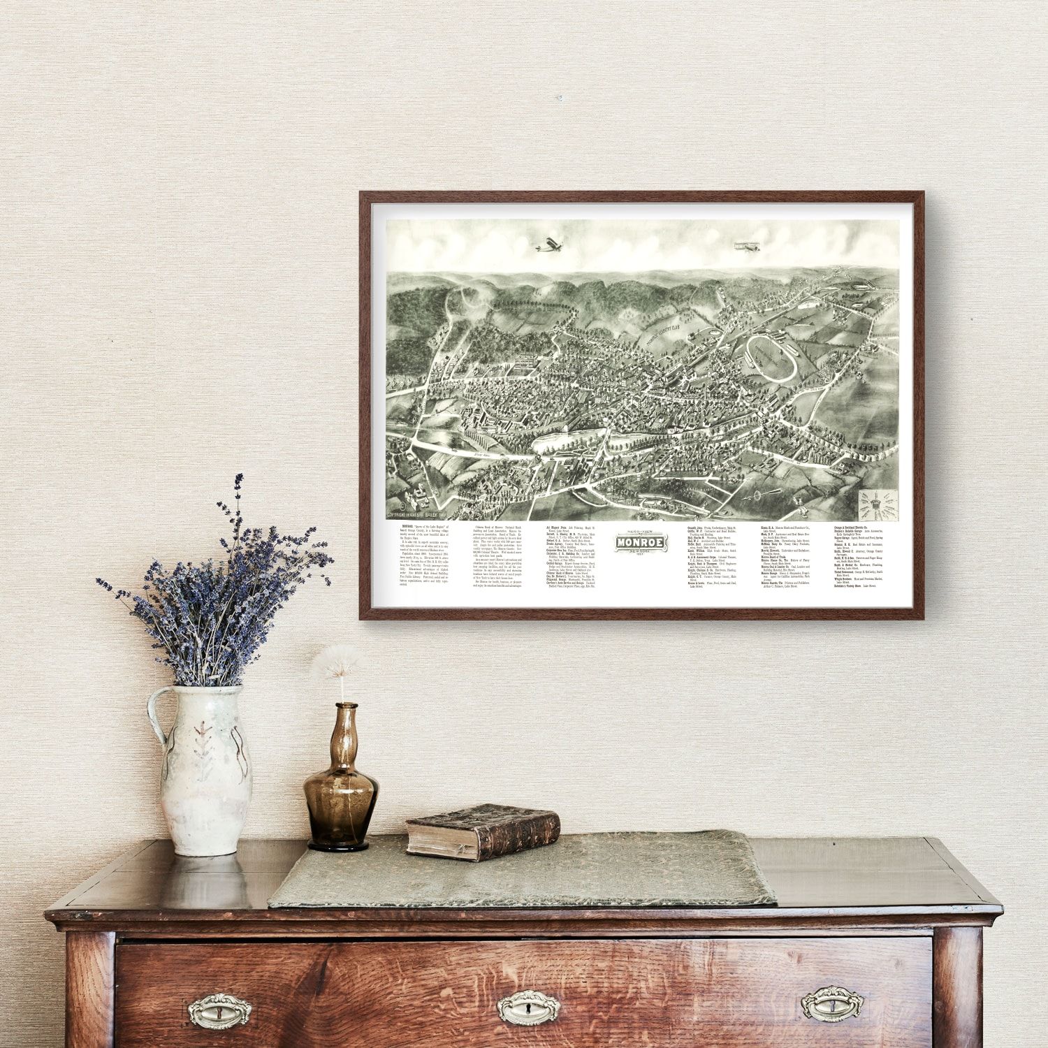 Vintage Map of Monroe, New York 1922