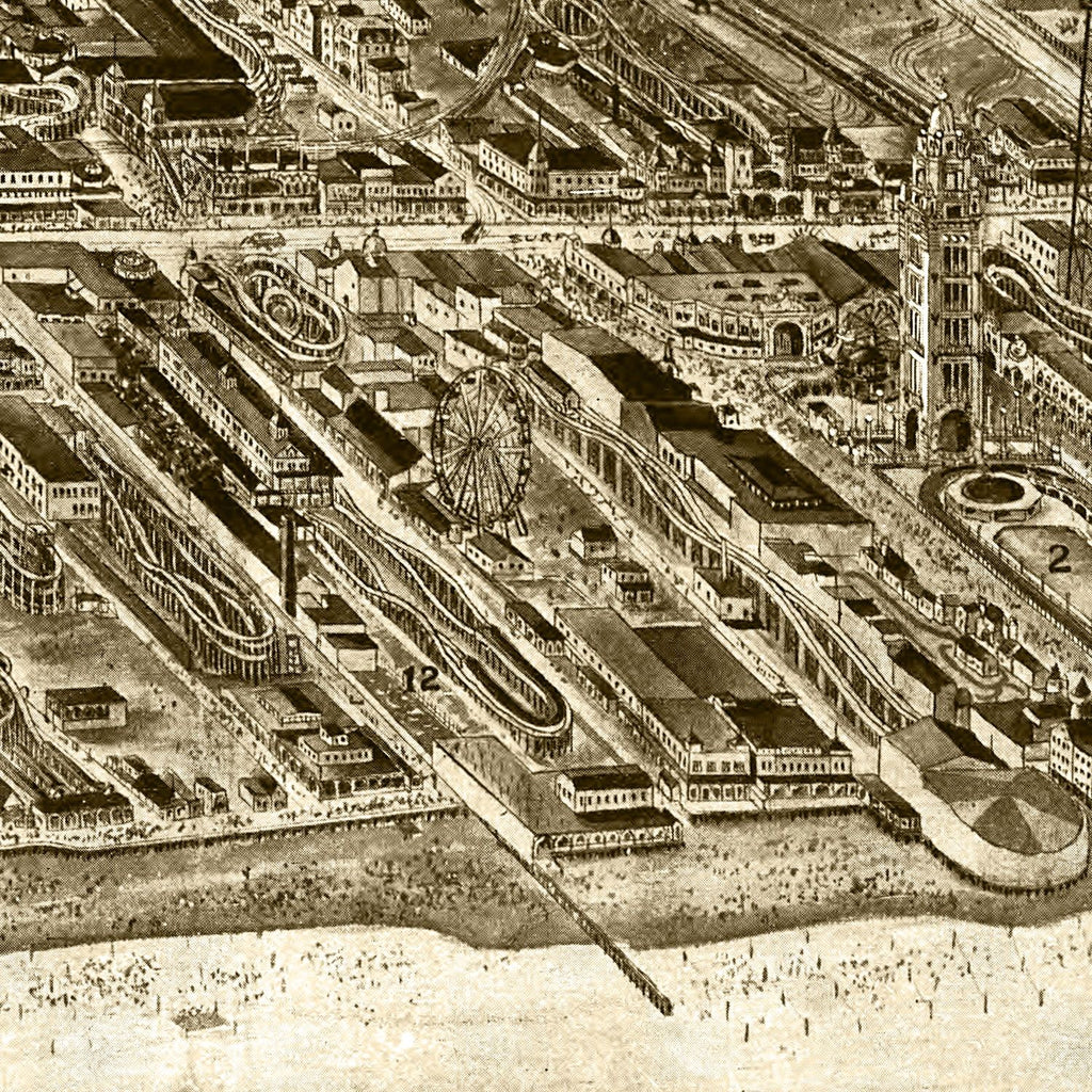 Vintage Map of Coney Island, New York 1906