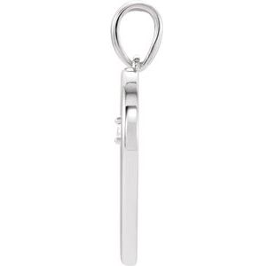 14K White Gold .04 CTW Natural Diamond Heart Pendant