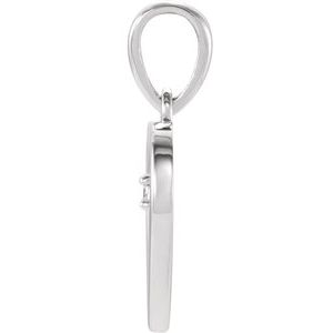 Sterling Silver .02 CTW Natural Diamond Heart Pendant