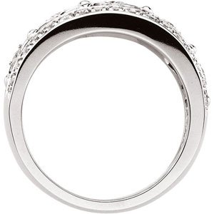 14K White Gold 1/2 CTW Natural Diamond Ring
