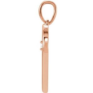 14K Rose Gold .03 CTW Natural Diamond Heart Pendant