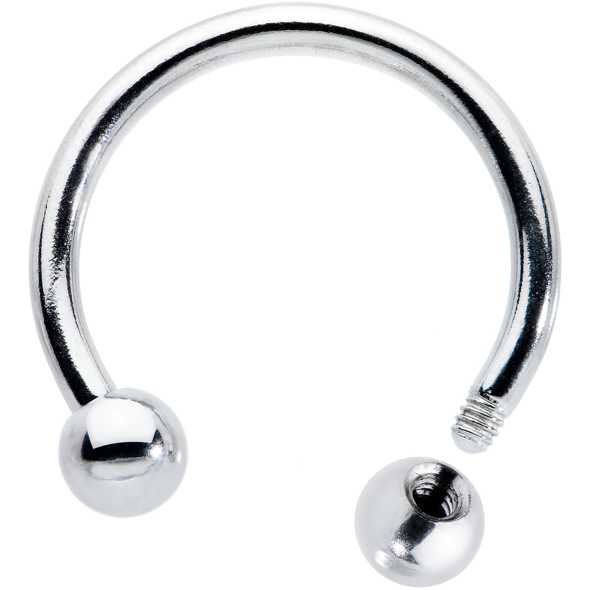 16G STEEL HORSE SHOE Circular Barbell 3/8 3mm